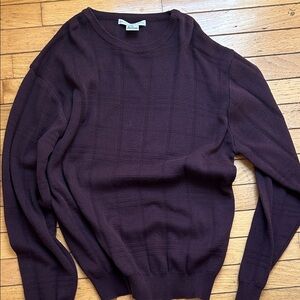 Geoffrey Beene Men's Deep Purple Crewneck Sweater